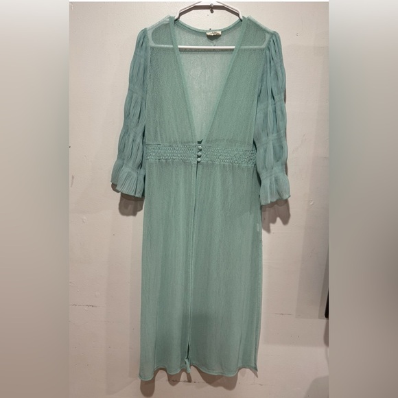 EMBERS Green Women's Dress kimono - Picture 1 of 9